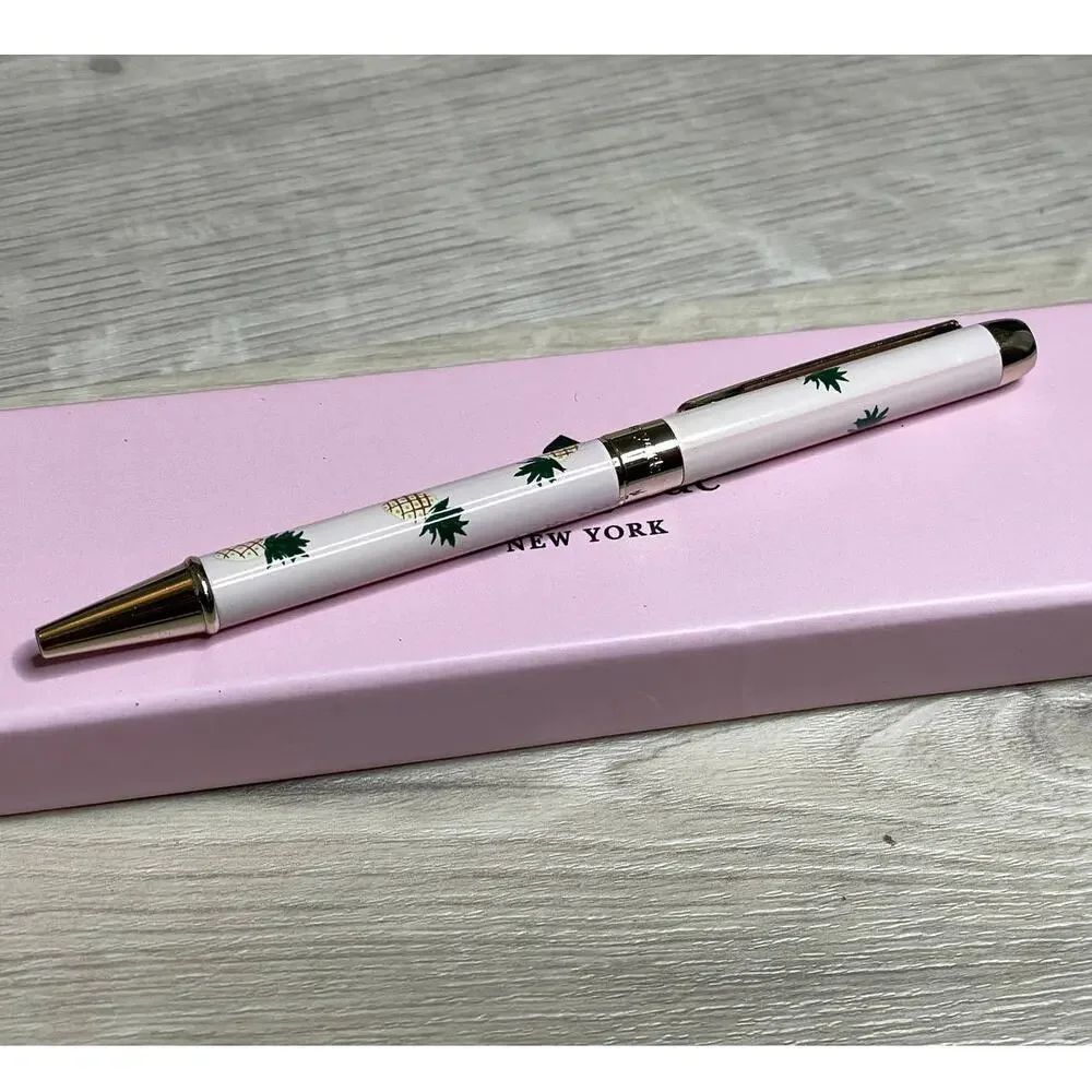 Kate Spade Set Pineapple Notebook with matching Pen